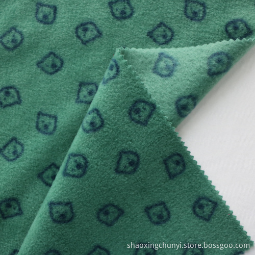 Customized Color Good Design Recyceln 100% Polyester Schussgestricke AOP Polar Fleece Stoff für Mantel Home Textile